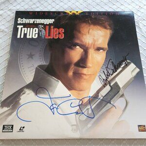 Arnold Schwarzenegger & Jamie Lee Curtis signed True Lies Laserdisc w/COA